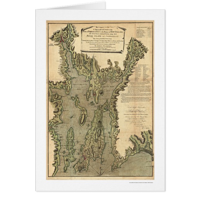 Bay Of Narraganset Map 1777 (Front)