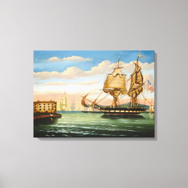 Bay of New York, Sunset Canvas Print (Front)