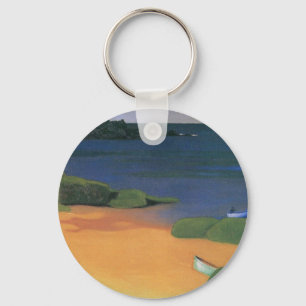 Bay of Tregastel by Felix Vallotton, Fine Art Key Ring