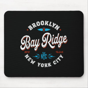 Bay Ridge Brooklyn New York Retro Vintage Graphi  Mouse Pad