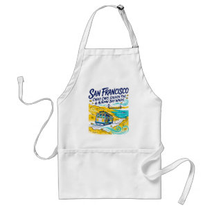 Bay San Francisco Cable Cars Golden Fog Autumn Standard Apron