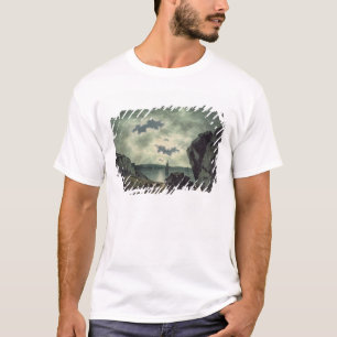Bay Scene in Moonlight, 1787 (w/c over pencil on p T-Shirt