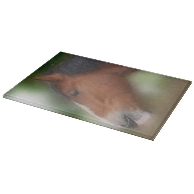 Bay Shire Draught Horse Face Animal Cutting Board (Corner)