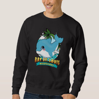 BAY ST LOUIS MISSISSIPPI Cute Baby Dolphin Beach S Sweatshirt