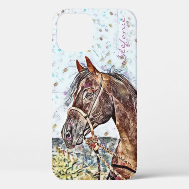 Bay Stallion in a Bosal iPhone 12 Case (Back)