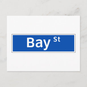 Bay Street, Toronto Street Sign Postcard