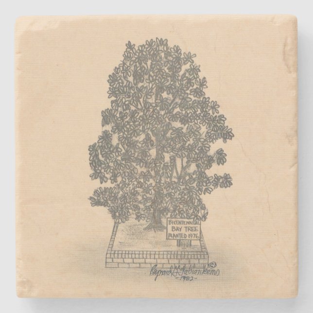 BAY TREE MARBLE STONE COASTER (Front)