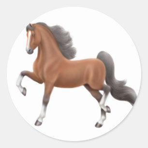 Bay Walking Horse Sticker