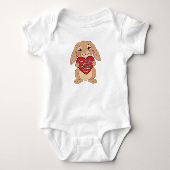 Bayb suit with love baby bodysuit (Front)