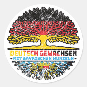 Bayern Bayric Deutsch Deutschland Baum Wurzel Classic Round Sticker