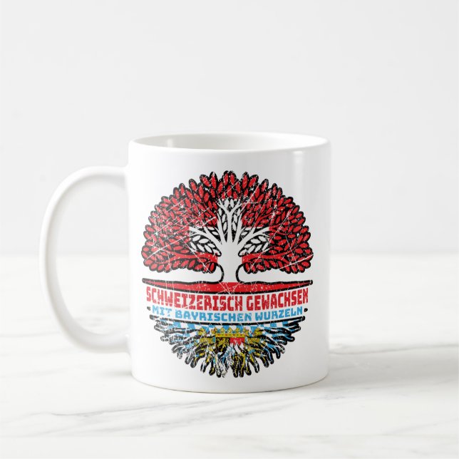 Bayern Bayrisch Schweizer Schweiz Baum Wurzel Coffee Mug (Left)