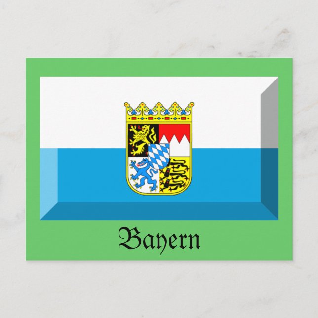 Bayern Flag Gem Postcard (Front)