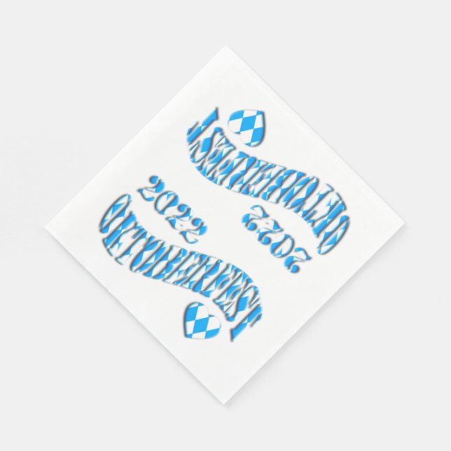 Bayern German Beer Festival Logo Oktoberfest 2022 Napkin (Corner)