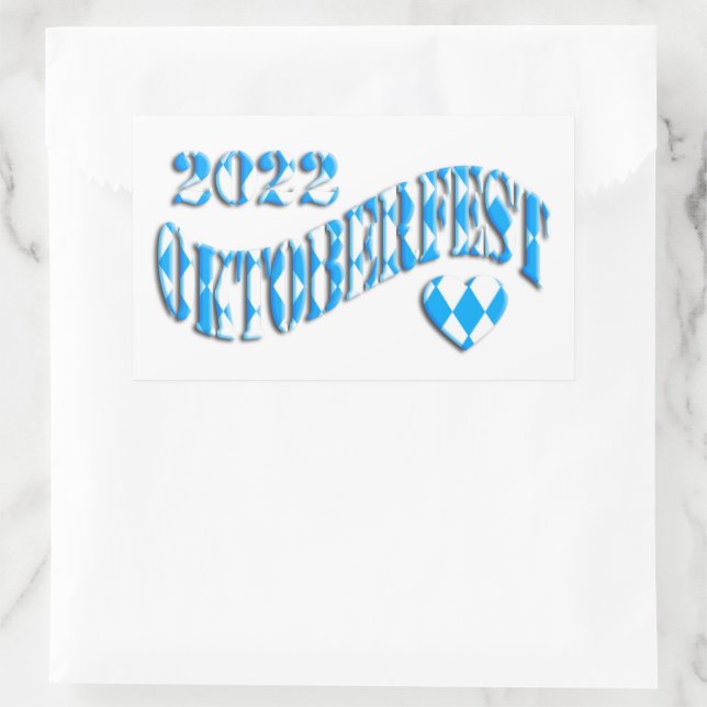 Bayern German Beer Festival Logo Oktoberfest 2022 Rectangular Sticker (Bag)
