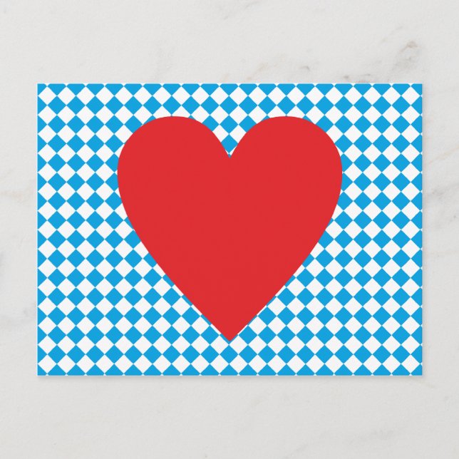 Bayern Herz heart Bavaria Postcard (Front)