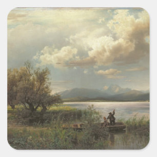 Bayern Landscape, 1856 Square Sticker