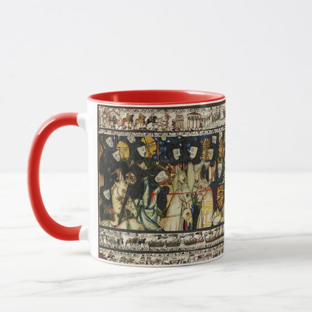 BAYEUX TAPESTRY 1066 Death of King Harold  Mug (Left)