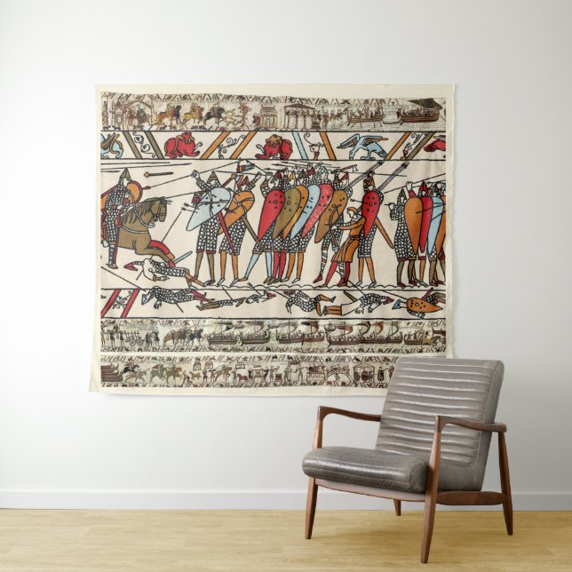 BAYEUX TAPESTRY BATTLE OF HASTINGS NORMAN KNIGHTS  (In Situ (Horizontal))