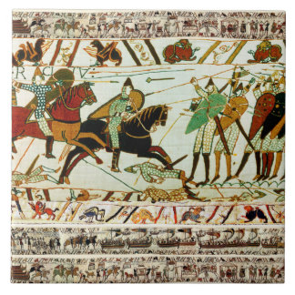 BAYEUX TAPESTRY,BATTLE OF HASTINGS ,NORMAN KNIGHTS TILE