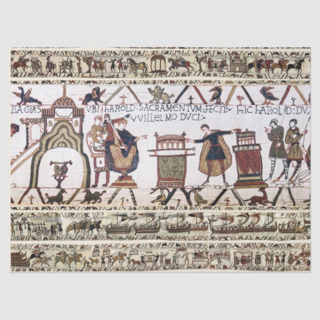 BAYEUX TAPESTRY Harold Made an Oath on Holy Relics Tissue Paper (Front)