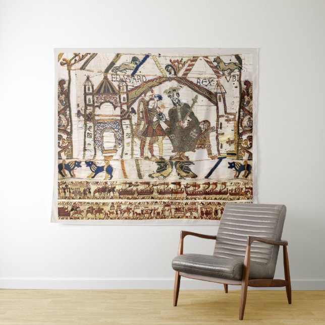 BAYEUX TAPESTRY King Edward Confessor and Harold  (In Situ (Horizontal))