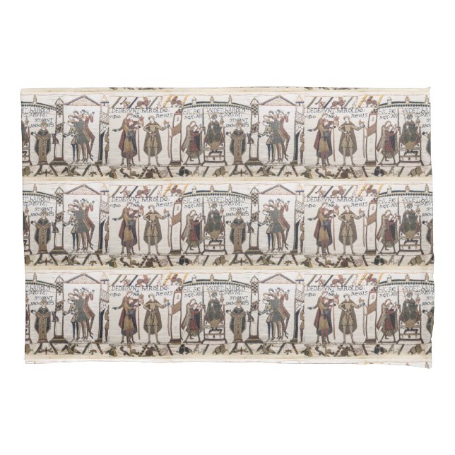 Bayeux Tapestry - King Harold Coronation Pillowcase (Front)