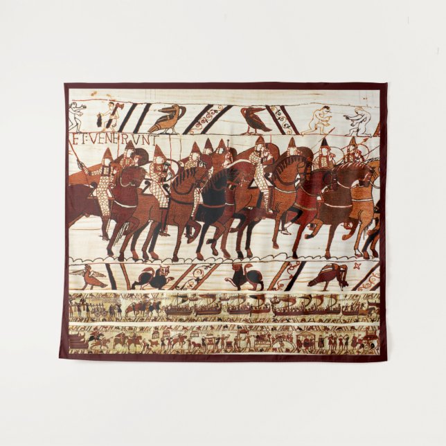 BAYEUX TAPESTRY NORMAN ARMY, KNIGHTS HORSEBACK (Front (Horizontal))