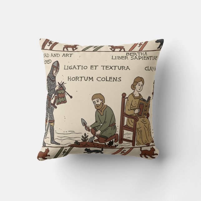 bayeux tapestry parody cushion (Back)