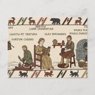 bayeux tapestry parody postcard