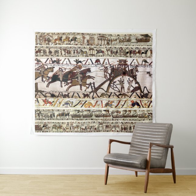 BAYEUX TAPESTRY SIEGE OF DINAN ,ATTACK TO CASTLE (In Situ (Horizontal))