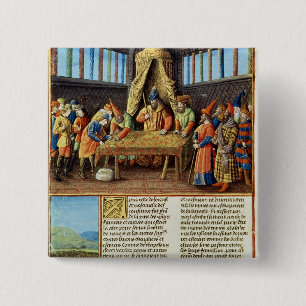 Bayezid I receiving the ransom 15 Cm Square Badge