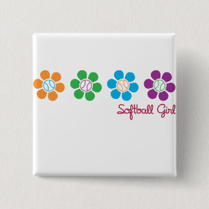 Bayflower Softball 15 Cm Square Badge