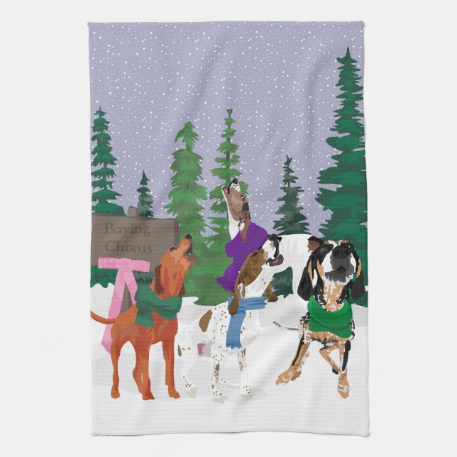 Baying Chorus Tea Towel (Vertical)