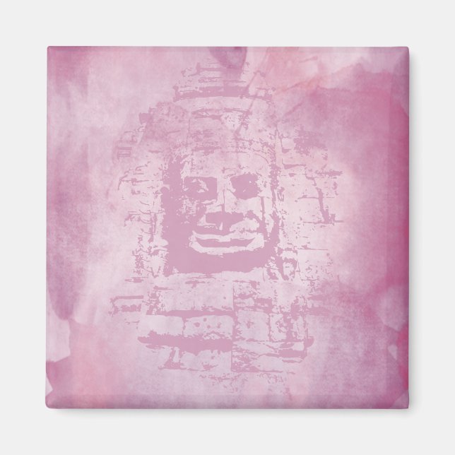 Bayon Face Pink Magnet (Front)