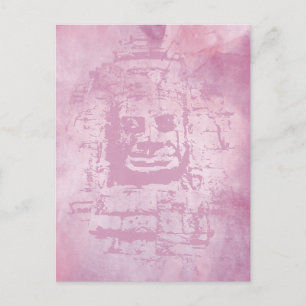 Bayon Face Pink Postcard