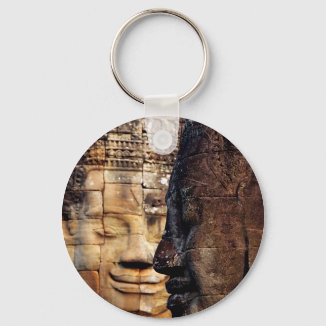Bayon faces Angkor Kingdom Cambodia Key Ring (Front)