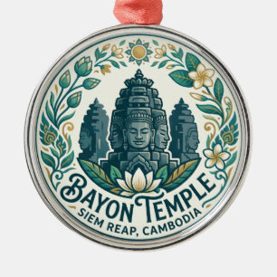 Bayon Temple Cambodia Metal Tree Decoration