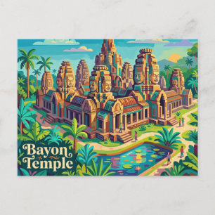 Bayon Temple Cambodia Postcard