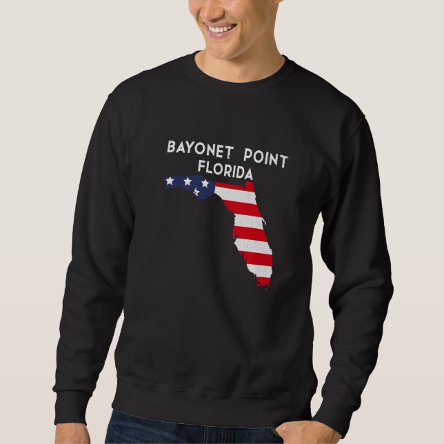 Bayonet Point Florida USA State America Travel Flo Sweatshirt (Front)