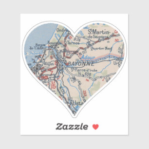 Bayonne France Vintage Map