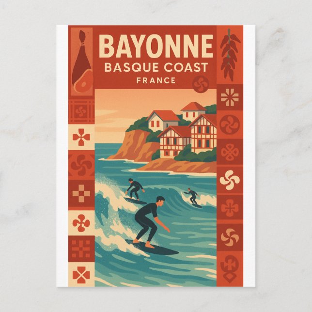 Bayonne — French Basque Coast Postcard (Front)