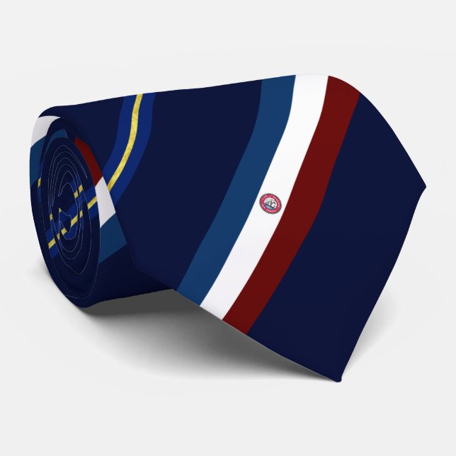 Bayonne (New Jersey) city flag Neck Tie (Rolled)