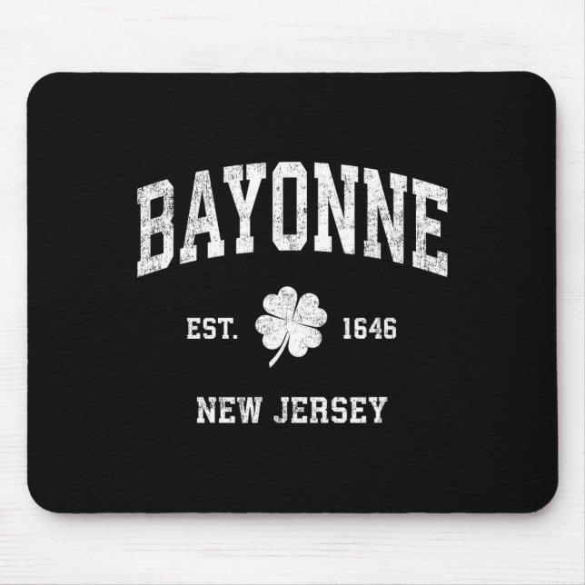 Bayonne New Jersey Vintage Shamrock Srts  Mouse Pad (Front)