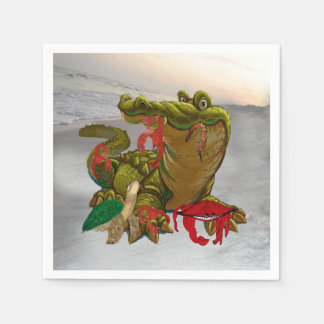 Bayou alligator Cajun napkins from my art