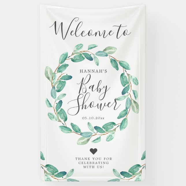 Bayou Botanicals | Baby Shower Welcome Banner (Vertical)