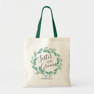 Bayou Botanicals Greenery Sister of the Groom Tote Bag