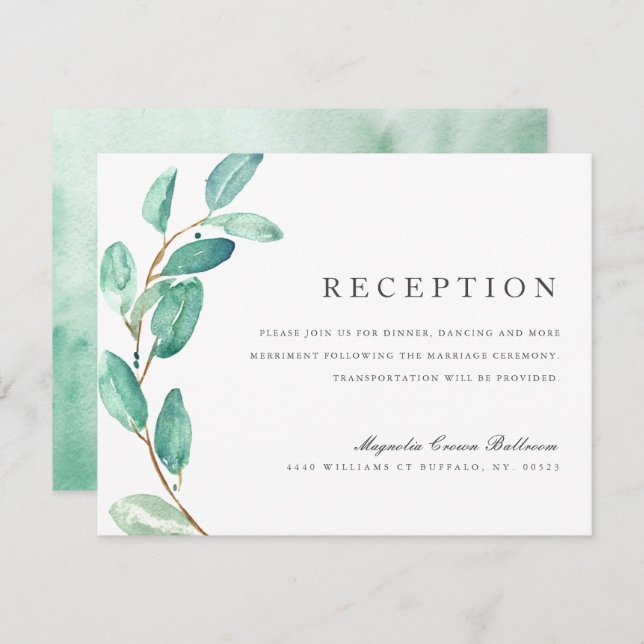 Bayou Botanicals | Wedding Reception Invitation (Front/Back)