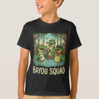 Bayou Squad Louisiana Alligator Retro Wildlife Tra
