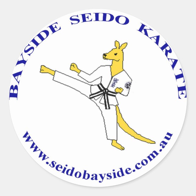 Bayside Kangaroo in Seido Gi Sticker (Front)