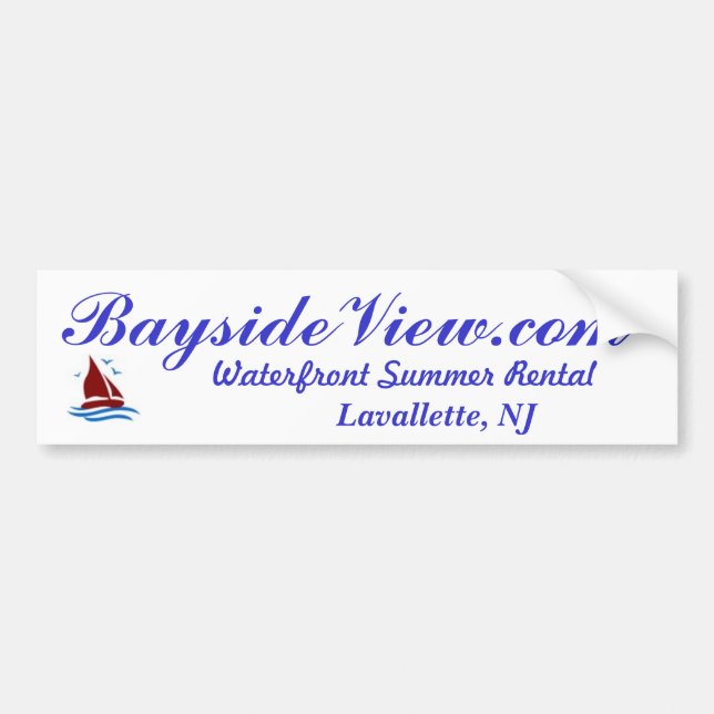 BaysideView.com Lavallette NJ Bumper Sticker (Front)